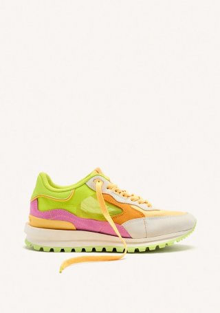 ZAPATILLAS PIEL REJILLA IOLA - AMARILLO