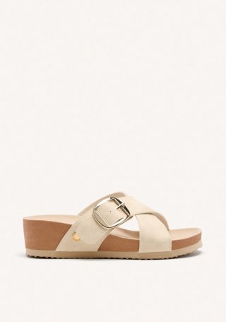 SANDALIAS HEBILLA CUÑA WINN - OFF-WHITE SANDALIAS HEBILLA CUÑA WINN - OFF-WHITE