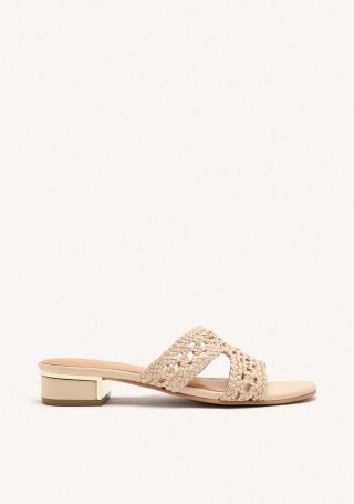 SANDALIAS MULES PIEL TRENZADA LINN - OFF-WHITE SANDALIAS MULES PIEL TRENZADA LINN - OFF-WHITE