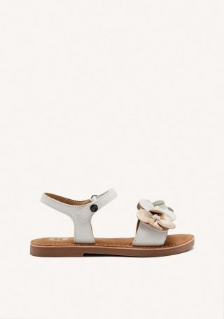 SANDALIAS FLORES PIEL BEECHER - BLANCO SANDALIAS FLORES PIEL BEECHER - BLANCO