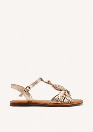 SANDALIAS PIEL NUDOS WALDEN - PLATINO SANDALIAS PIEL NUDOS WALDEN - PLATINO
