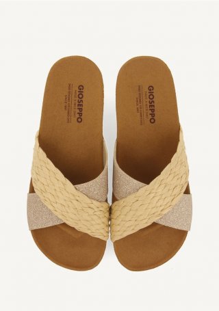 SANDALIAS CON CUÑA TIPO BIO Y TIRAS COLOR NATURAL PARA MUJER GOULDS - NATURAL