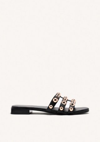 SANDALIAS TACHAS PIEL DEKORRA - NEGRO SANDALIAS TACHAS PIEL DEKORRA - NEGRO