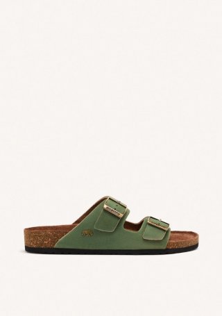 SANDALIAS COLOR CAQUI DE PIEL CON SUELA BIO PARA HOMBRE VIZZINI - KAKI