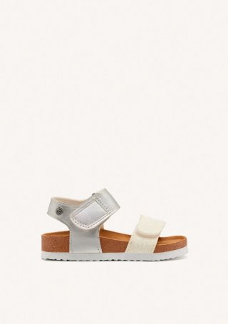 CHANCLAS DE SUELA BIO BLANCAS Y PLATEADAS CON GLITTER PARA NIÑA Y NIÑO ANGWING - BLANCO CHANCLAS DE SUELA BIO BLANCAS Y PLATEADAS CON GLITTER PARA NIÑA Y NIÑO ANGWING - BLANCO