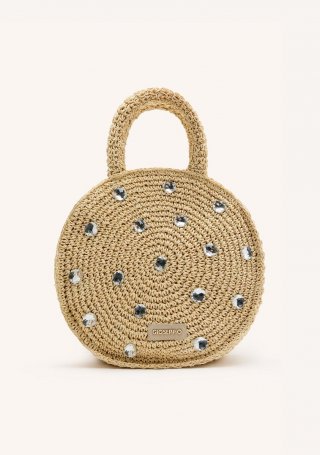 BOLSO BANDOLERA RAFIA JOYAS MUSCODA - NATURAL