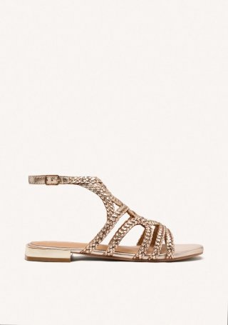 SANDALIAS PIEL TRENZADA BIRCH - PLATINO