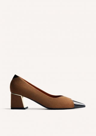 ZAPATOS TACÓN CONTRASTES CORCORAN - TAUPE ZAPATOS TACÓN CONTRASTES CORCORAN - TAUPE
