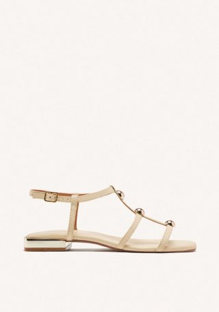 SANDALIAS PIEL TACHAS STINNETT - OFF-WHITE SANDALIAS PIEL TACHAS STINNETT - OFF-WHITE