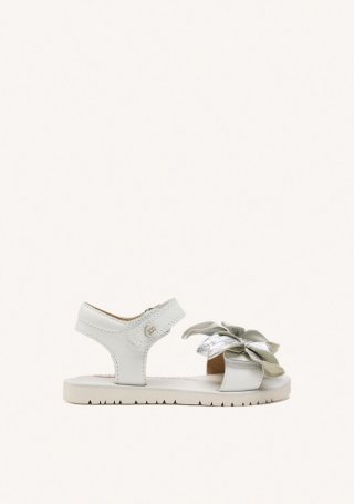 SANDALIAS FLORES PIEL MARINETTE - BLANCO
