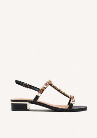 SANDALIAS PEDRERÍA PIEL MASARDIS - NEGRO SANDALIAS PEDRERÍA PIEL MASARDIS - NEGRO