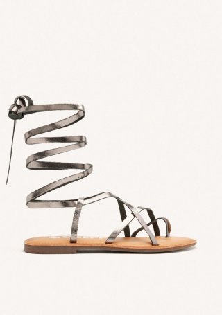 SANDALIAS PIEL TIRAS LUSSAT - PLOMO SANDALIAS PIEL TIRAS LUSSAT - PLOMO