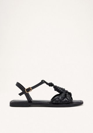 SANDALIAS PIEL NUDOS WALDEN - NEGRO SANDALIAS PIEL NUDOS WALDEN - NEGRO