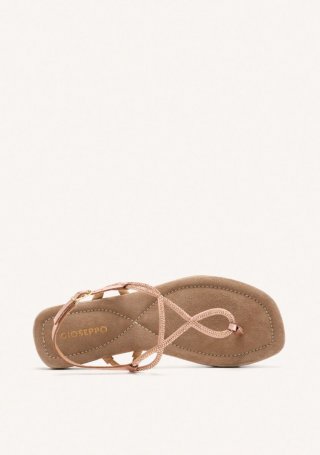 SANDALIAS PIEL PEDRERÍA KINGFIELD - ORO ROSADO SANDALIAS PIEL PEDRERÍA KINGFIELD - ORO ROSADO