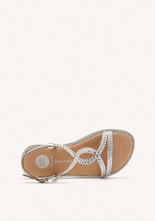SANDALIAS PIEL TRENZADA SUFFIELD - PLATA SANDALIAS PIEL TRENZADA SUFFIELD - PLATA