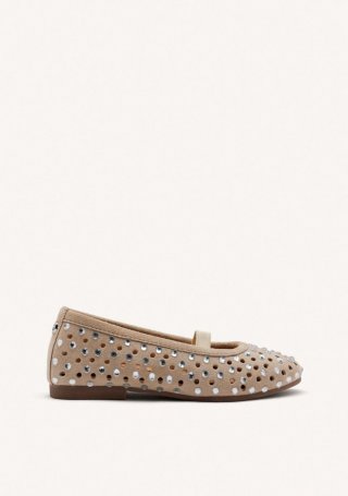 BAILARINAS MARY-JANE TACHAS PIEL DEDHAM - BEIG