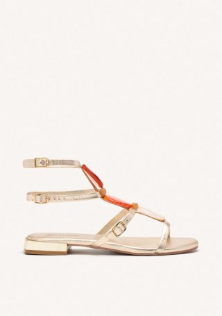 SANDALIAS PIEL NORRIE - PLATINO