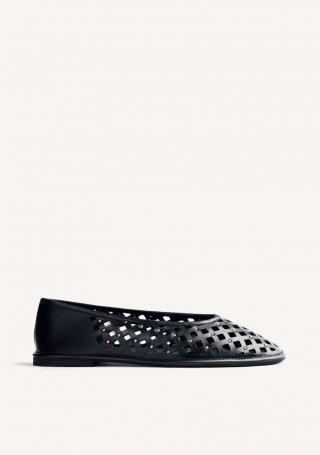 BAILARINAS PIEL CALADA TACHAS GIBBON - NEGRO