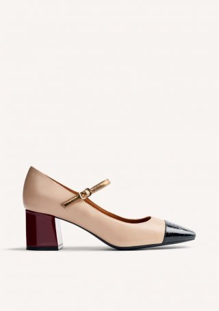 ZAPATOS MARY-JANE CONTRASTES OKLEE - BEIG