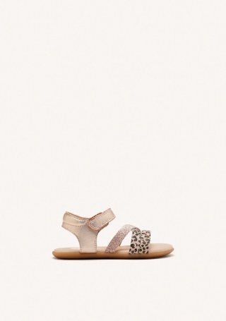 GIOSEPPO BAREFOOT - SANDALIAS LEOPARDO PIEL DRAMMEN - ORO ROSADO