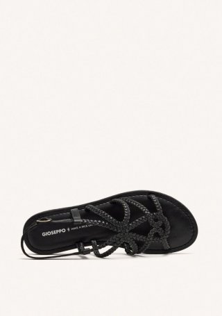 SANDALIAS PIEL TRENZADA ORLAND - NEGRO SANDALIAS PIEL TRENZADA ORLAND - NEGRO