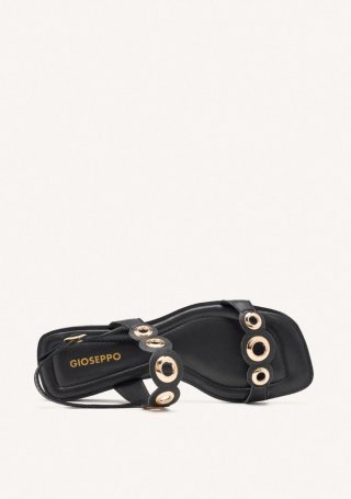 SANDALIAS PIEL OLLADOS SIREN - NEGRO