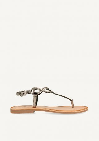 Sandalias de tiras trenzadas plomo para mujer FYFFE - PLOMO