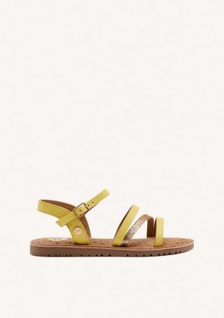 SANDALIAS TIRAS PIEL VERSHIRE - AMARILLO SANDALIAS TIRAS PIEL VERSHIRE - AMARILLO