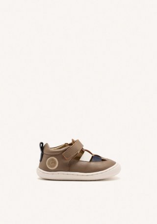 GIOSEPPO BAREFOOT - SANDALIAS CANGREJERAS PIEL LANDAFF - TAUPE