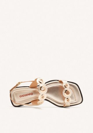 SANDALIAS PIEL OLLADOS SIREN - PLATINO