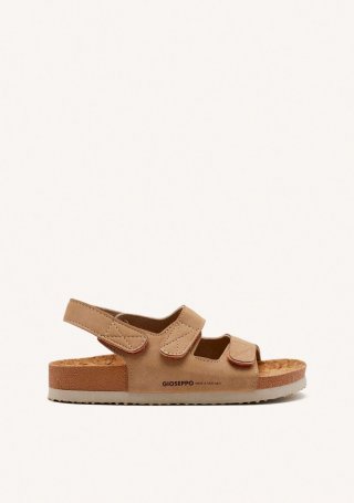 CHANCLAS DE SUELA BIO COLOR TAUPE CON CIERRES AJUSTABLES PARA NIÑO Y NIÑA KRAPINA - TAUPE