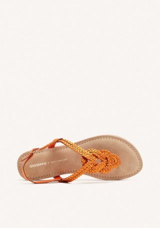 SANDALIAS DE PIEL TRENZADA ZUPANJA - NARANJA SANDALIAS DE PIEL TRENZADA ZUPANJA - NARANJA