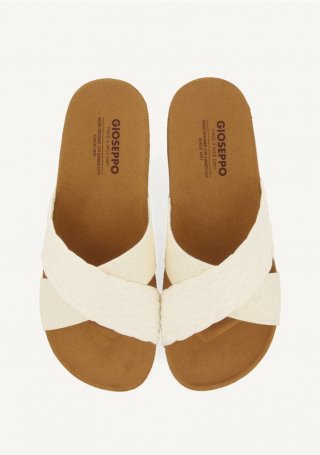 SANDALIAS CON CUÑA TIPO BIO Y TIRAS BLANCAS PARA MUJER GOULDS - BLANCO