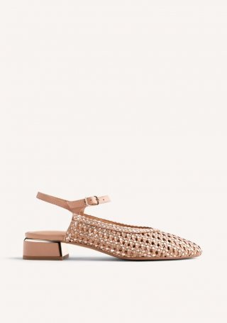 MULES PIEL TRENZADA HOYT - NUDE