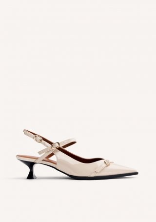 ZAPATOS TACÓN EFECTO CHAROL SABIN - NUDE