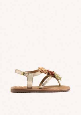 SANDALIAS FLOR PIEL METALIZADA NEWRY - PLATINO SANDALIAS FLOR PIEL METALIZADA NEWRY - PLATINO