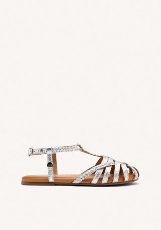 Sandalias de piel tipo cangrejeras en color plata para niña tanlay - PLATA Sandalias de piel tipo cangrejeras en color plata para niña tanlay - PLATA