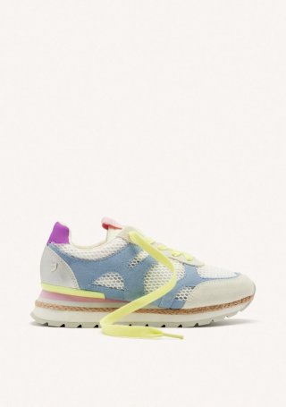 ZAPATILLAS CUÑA PIEL Y REJILLA EDDINGTON - AMARILLO