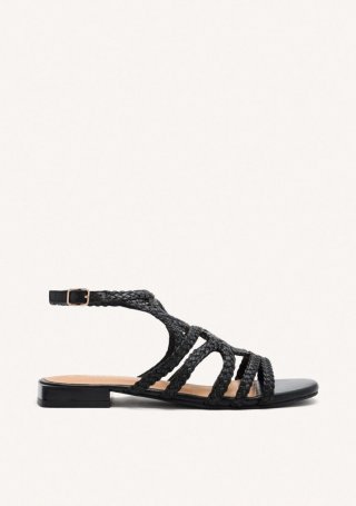 SANDALIAS PIEL TRENZADA BIRCH - NEGRO