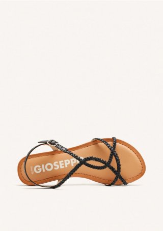 Sandalias negras de tiras finas trenzadas para mujer nioaque - NEGRO Sandalias negras de tiras finas trenzadas para mujer nioaque - NEGRO