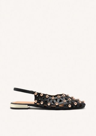 MULES TACHAS PIEL CALAMUS - NEGRO MULES TACHAS PIEL CALAMUS - NEGRO