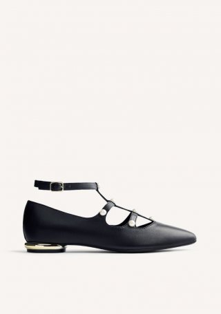 BAILARINAS PIEL PERLAS MOTLEY - NEGRO