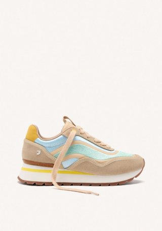 ZAPATILLAS RETRO PIEL MONKTON - BEIG