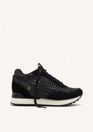 ZAPATILLAS PIEL CUÑA HIGHGATE - NEGRO