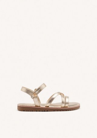 SANDALIAS TIRAS PIEL TOLLAND - PLATINO SANDALIAS TIRAS PIEL TOLLAND - PLATINO