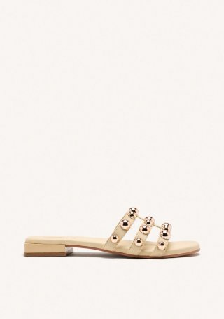 SANDALIAS TACHAS PIEL DEKORRA - OFF-WHITE SANDALIAS TACHAS PIEL DEKORRA - OFF-WHITE