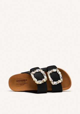 SANDALIAS NEGRAS ESTILO BIO CON ADORNO JOYA PARA MUJER ADERKLAA - NEGRO SANDALIAS NEGRAS ESTILO BIO CON ADORNO JOYA PARA MUJER ADERKLAA - NEGRO