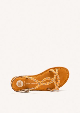SANDALIAS PIEL, STRASS Y RAFIA WENHAM - MOSTAZA SANDALIAS PIEL, STRASS Y RAFIA WENHAM - MOSTAZA