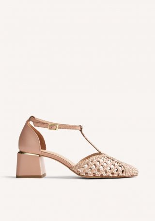 ZAPATOS TACÓN PIEL TRENZADA BOYNE - NUDE ZAPATOS TACÓN PIEL TRENZADA BOYNE - NUDE