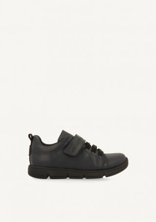 SNEAKERS COLEGIALES PIEL CORDONES ELÁSTICOS HEILIG - MARINO